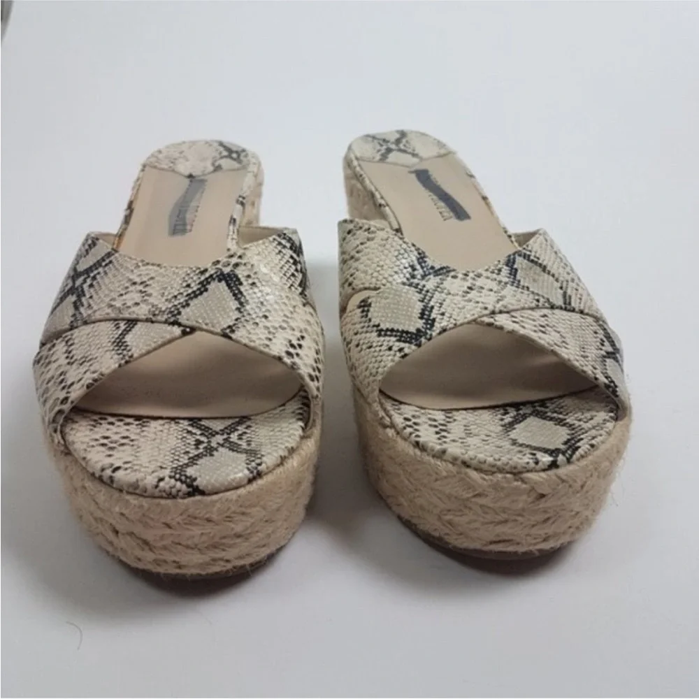 Snake Print Platform Espadrilles Wedge Sandals Summer Vacay Vacation Shoes